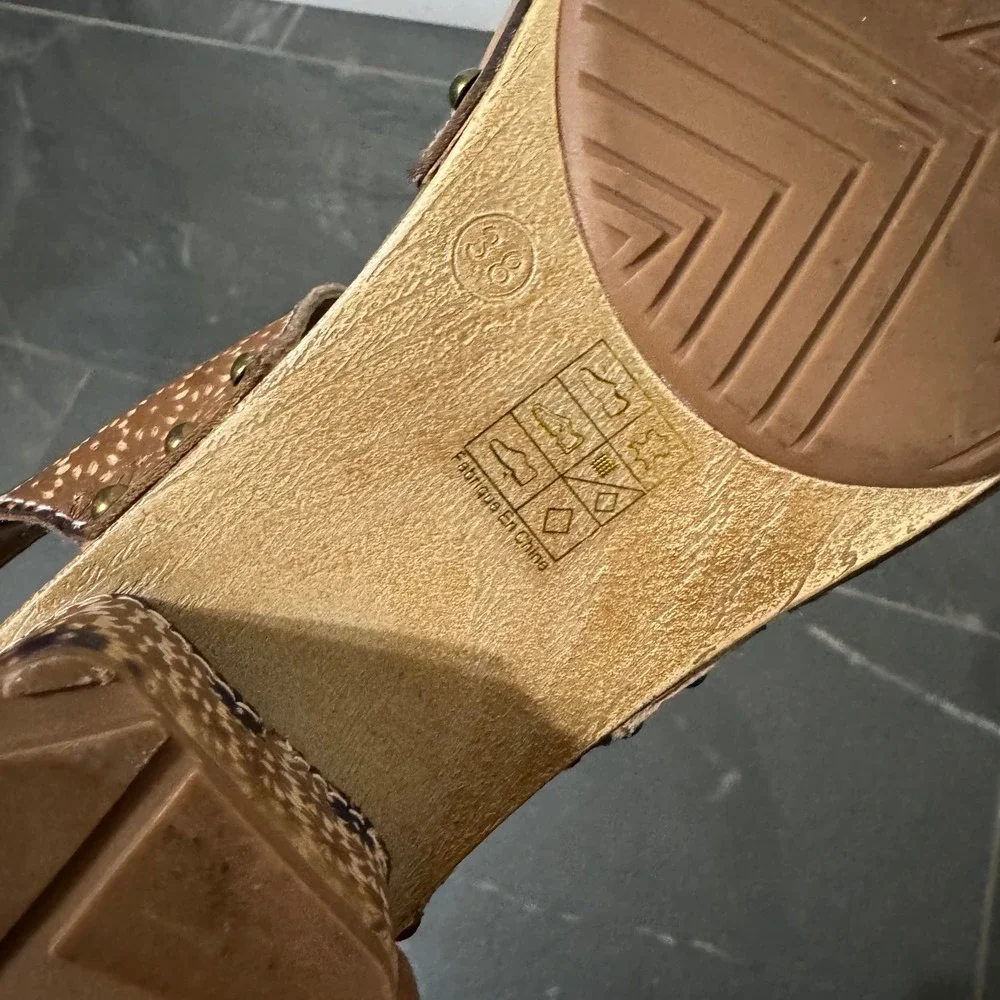 L'Artiste Sandals EU 38 US‎ 7.5-8 Spring Step Brown Floral Leather Artsy Comfort
